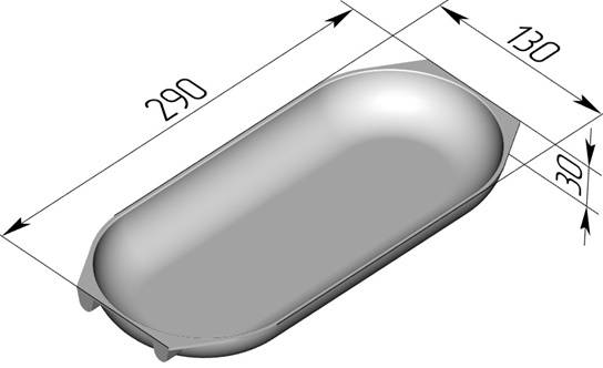 Форма для хлеба Спика "Батонница" (290 х 130 х 30 мм)