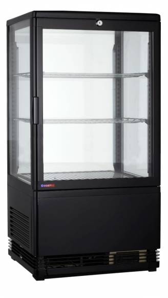 Витрина верт. холодильная настольная COOLEQ CW-58 BLACK