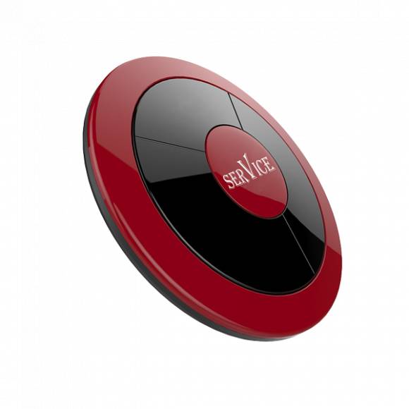 iBells-315 кнопка вызова влагозащищённая, цвет вишня, серебро