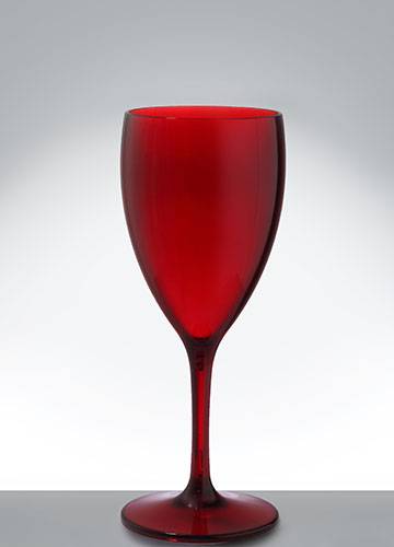 Бокал для вина 340мл Vino РС Nipco 207мм красный прозрачный 190618 /24/