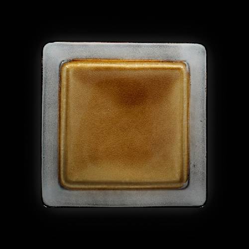 Тарелка квадратная260х260мм декоративная Corone Tesoro серый+светло-коричневый HL479240yellow фк0413