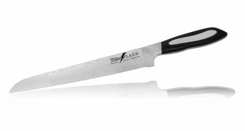Нож для хлеба Tojiro Flash 240мм сталь VG10 63 слоя, рукоять микарта #9000 FF-BR240