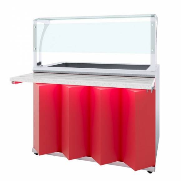 Прилавок холодильный с ванной охлаждаемой Origami Luxstahl ПХВ (С)-1200 Premium