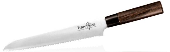 Нож для хлеба Tojiro ZEN 240мм сталь VG-10 3 слоя, рукоять дерево FD-559