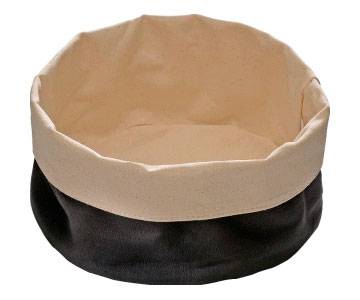 Корзина для хлеба круглая 20х9 см хлопок, бежево-черная  APS 30351  45540