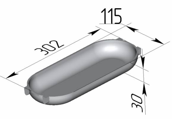 Форма для хлеба Спика "Батонница" (300 х 115 х 30 мм)