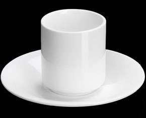 Чашка чайная без ручки 150мл с блюдцем, штабелируемая Wilmax WL-993020/АВ 47574 /6/36/