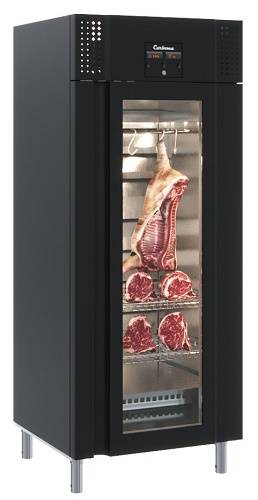 Шкаф холодильный для сыра и мяса Carboma PRO M700GN-1-G-MHC 9005 черный