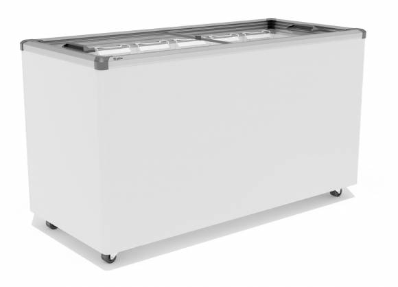 Ларь морозильный Frostor Gellar FG 500 C v25 серый с прямым стеклом