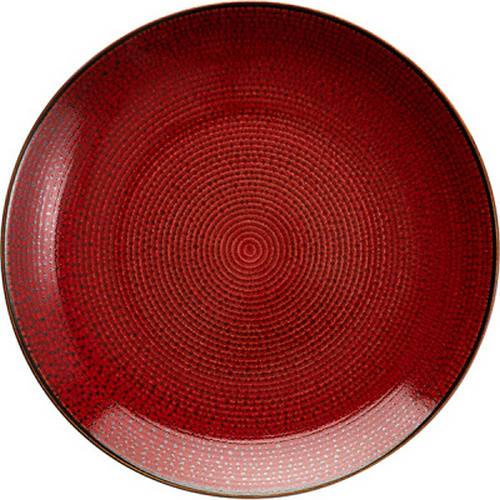 Тарелка мелкая «Джаспер»; фарфор; D=226, H=25мм; белый, красный T8601559