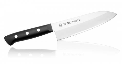 Нож Сантоку Tojiro Tojyuro 170мм сталь Мо-V 3 слоя, рукоять пластик #6000 TJ-100