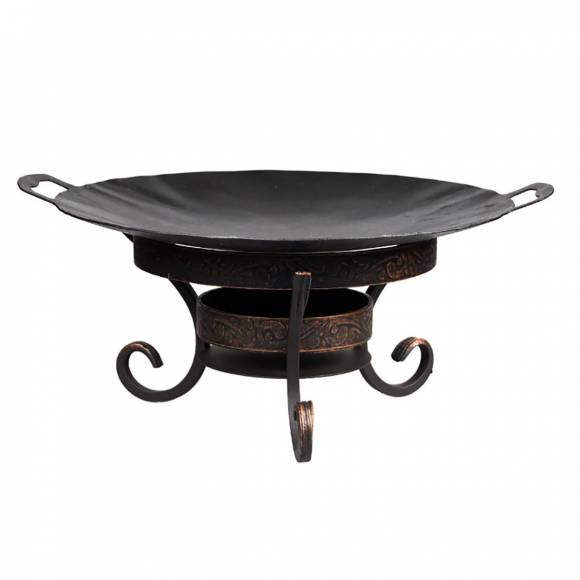 Набор для подачи Саджа подставка + сковорода Вороненая-40 см P.L. Proff Cuisine 7100+700