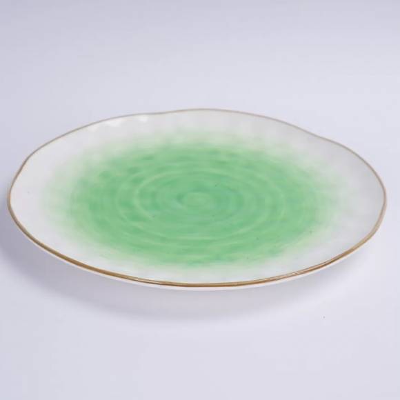 Тарелка круглая d=27 см, фарфор,зеленый цвет "The Sun" P.L. 170625 /4/