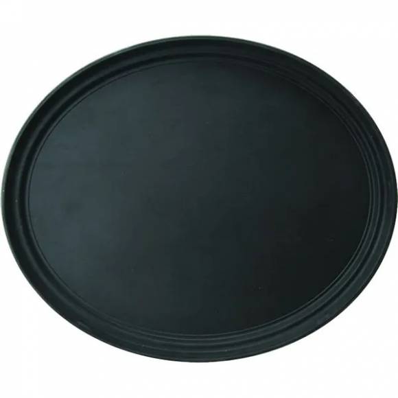 Поднос овальный черный 68,5х56см прорезиненный ФИБЕРГЛАСС Проотель 2700ct/gf/black