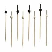 Пики бамбуковые 100мм Черно-Белые шарики 50+50шт/уп. HNC-353 51263 /40/ Пики бамбуковые 100мм Черно-Белые шарики 50+50шт/уп. HNC-353 51263 /40/