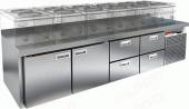 Стол холодильный HICOLD SN 1122/TN LT SH 2 двери 4 ящика Стол холодильный HICOLD SN 1122/TN LT SH 2 двери 4 ящика