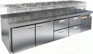 Стол холодильный HICOLD SN 1122/TN LT SH   2 двери 4 ящика Стол холодильный HICOLD SN 1122/TN LT SH   2 двери 4 ящика