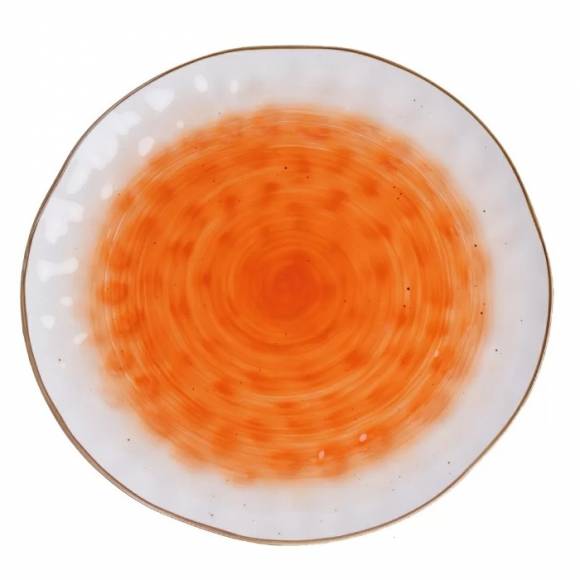 Тарелка круглая d=27 см, фарфор,оранжевый цвет "The Sun" P.L. 170624 /4/