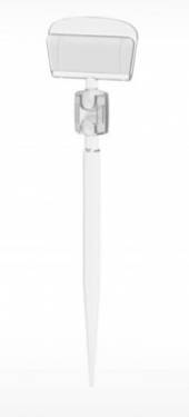 Держатель для ценников и табличек 5*2 см. h=11 см. прозр. пластик. на иголке Держатель для ценников и табличек 5*2 см. h=11 см. прозр. пластик. на иголке