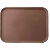 Поднос прямоугольный коричневый 35,5х25,5см прорезиненный ПЛАСТИК Проотель