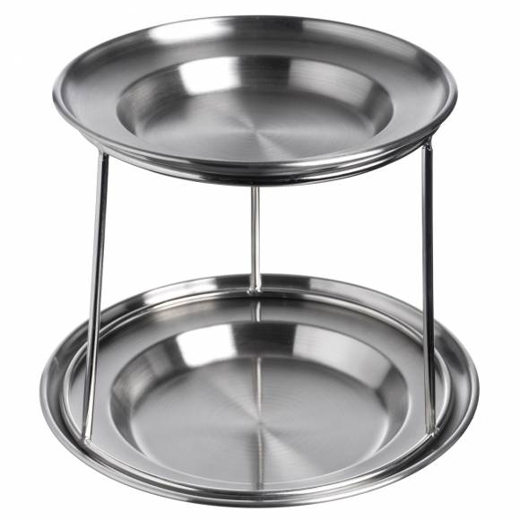 Этажерка 2-х ярусная d=17/20см. h=16 см. для морепродуктов нерж. MGprof 80218