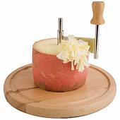 Нож для твердого сыра  и шоколада D=22,H=14.5см APS (КНР) на круглой доске, дерево, пластик 50002 Нож для твердого сыра  и шоколада D=22,H=14.5см APS (КНР) на круглой доске, дерево, пластик 50002