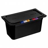 Гастроемкость GN1/3-150 5,5 л. п/п черная с крышкой MGprof 79749