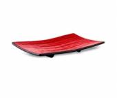 Тарелка прямоугольная 240х145мм на ножках Киото Блэк энд Рэд 23852B/PT215 43859 /4/ Тарелка прямоугольная 240х145мм на ножках Киото Блэк энд Рэд 23852B/PT215 43859 /4/