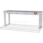 Полка настольная одноярусная с подогревом ТТМ ПНПК1-120/4 97045 Полка настольная одноярусная с подогревом ТТМ ПНПК1-120/4 97045