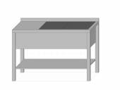 СПП2ВМ стол производственный с полкой и 2-мя ваннами 1400*400*850 гл.300 мм с бортом СПП2ВМ стол производственный с полкой и 2-мя ваннами 1400*400*850 гл.300 мм с бортом