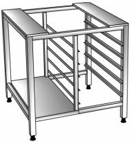 Подставка 865*760*850/860 под пароконвектомат UNOX с полкой и 5-ю напр. под GN 1/1