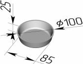 Форма для хлеба Спика 17 Е (круглая) (100 х 85 х 25 мм)