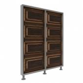 Перегородка 2-х секционная стандарт Pafos (Пафос) с подсветкой 1275х150х2025 мм Перегородка 2-х секционная стандарт Pafos (Пафос) с подсветкой 1275х150х2025 мм