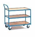 Тележка для склада ТС6 ОЛДАК 3 полки МДФ