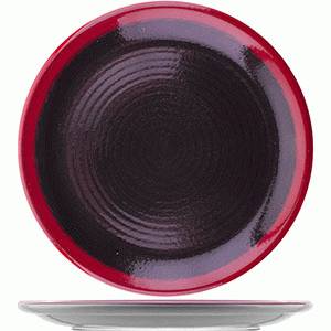 Тарелка мелкая 150мм фарфор Koto Red Steelite черный с красной каймой 1547 0568  03010374