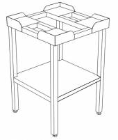 ПП Подставка с полкой, без направляющих 500*500*850 ПП Подставка с полкой, без направляющих 500*500*850