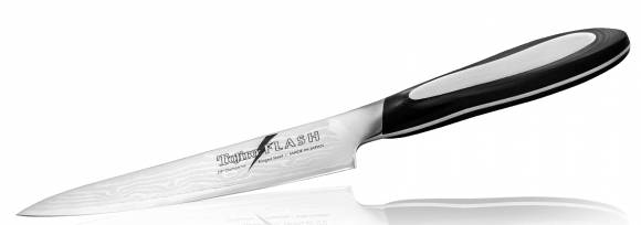 Нож универсальный Tojiro Flash 130мм сталь VG10 37 слоев, рукоять микарта FF-PA130