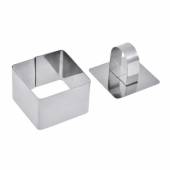 Форма для выкладки/выпечки "Квадрат" 80*80*40мм с прессом 17094 /1/ Форма для выкладки/выпечки "Квадрат" 80*80*40мм с прессом 17094 /1/