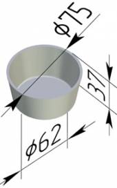 Форма для хлеба Спика круглая 75х 65 х 35 (для маффинов)