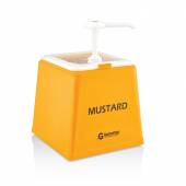 Диспенсер для соуса 225*210 мм. h=225 мм. 2,5 л. с дозатором (25 мл), п/п, желтый GP 77194 Диспенсер для соуса 225*210 мм. h=225 мм. 2,5 л. с дозатором (25 мл), п/п, желтый GP 77194