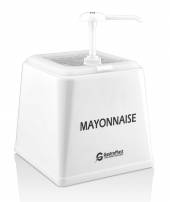 Диспенсер для соуса 225*210 мм. h=225 мм. 2,5 л. с дозатором (25 мл), п/п, белый GP 77202 Диспенсер для соуса 225*210 мм. h=225 мм. 2,5 л. с дозатором (25 мл), п/п, белый GP 77202