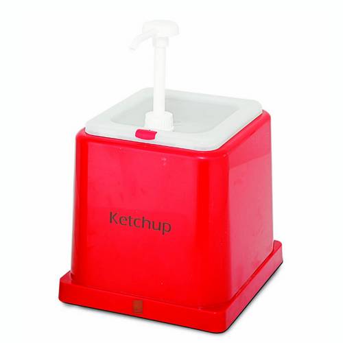 Диспенсер для соусов,"Кетчуп" 2 литра, красный,пластик KAPP 46010022