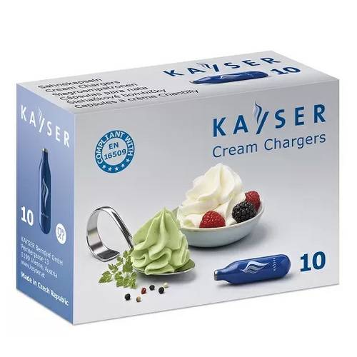 Патрон для сифона для взбивания сливок (N2O) Kayser K2222001 (10шт. в упаковке)_