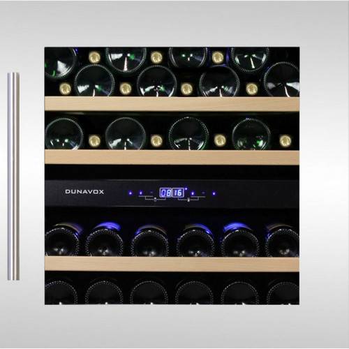 В Винный шкаф компрессорный встраиваемый DUNAVOX DAB-36.80DW 2 температурные зоны