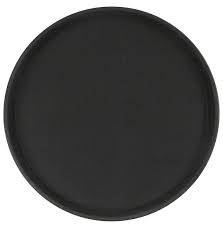 Поднос круглый 40см прорезиненный черный [1600CT Black] кт939