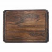 Доска для подачи, обработанная минеральным маслом 36*26*2,7 см, грецкий орех, 