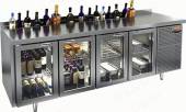 Стол холодильный барный Hicold SNG 1111 HT V 4 стеклянные двери
