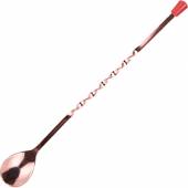 Ложка барная витая 28см нерж. сталь, медь с красной кнопкой Prohotel BRS11KC 02050141 Ложка барная витая 28см нерж. сталь, медь с красной кнопкой Prohotel BRS11KC 02050141