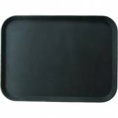 Поднос прямоугольный черный 35,5х25,5см прорезиненный ПЛАСТИК Проотель 1014ct/sp/black