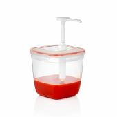 Диспенсер для соуса 170*170 мм. h=175 мм. 3,6 л. с дозатором (25 мл), п/п, прозрачный GP 76913 Диспенсер для соуса 170*170 мм. h=175 мм. 3,6 л. с дозатором (25 мл), п/п, прозрачный GP 76913